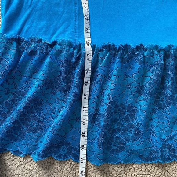 LOGO by Lori Goldstein Rayon 3/4 Sleeves Top Lace Hem Side Pockets Size: Small - Picture 5 of 11